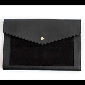 The Megan Portfolio Black Clutch! VEGAN Leather !